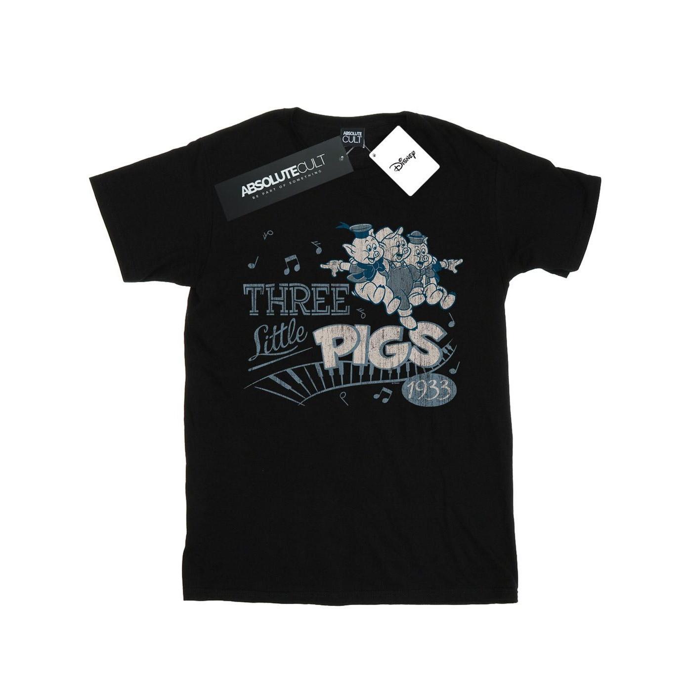 Three Little Pigs 1933 Tshirt Mädchen Schwarz 152-158 von Disney