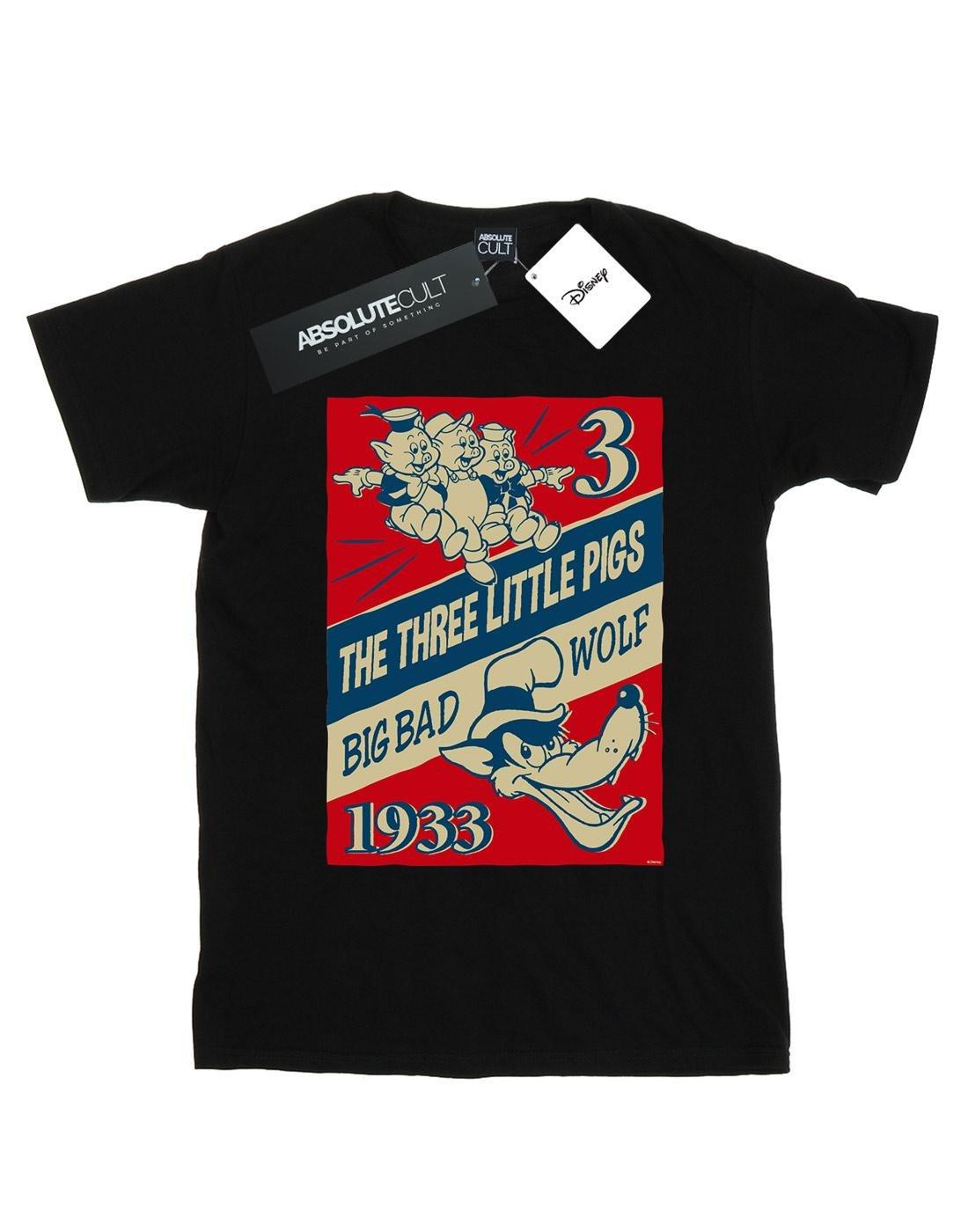 Three Little Pigs And The Big Bad Wolf Tshirt Damen Schwarz M von Disney