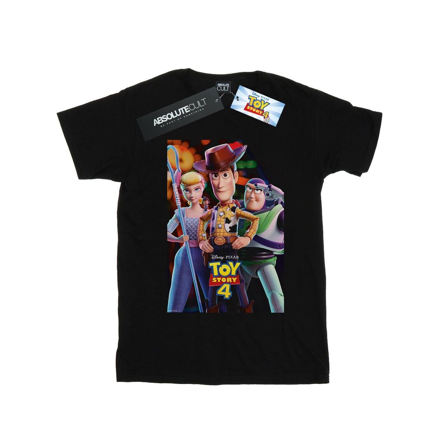 Toy Story 4 Buzz Woody And Bo Peep Poster Tshirt Herren Schwarz S von Disney