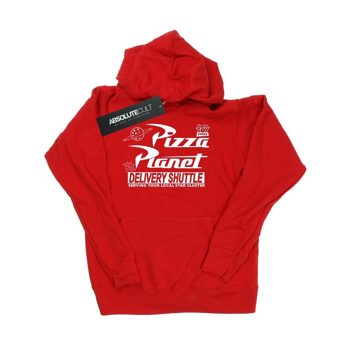 Toy Story Pizza Planet Logo Kapuzenpullover Damen Rot Bunt XL von Disney