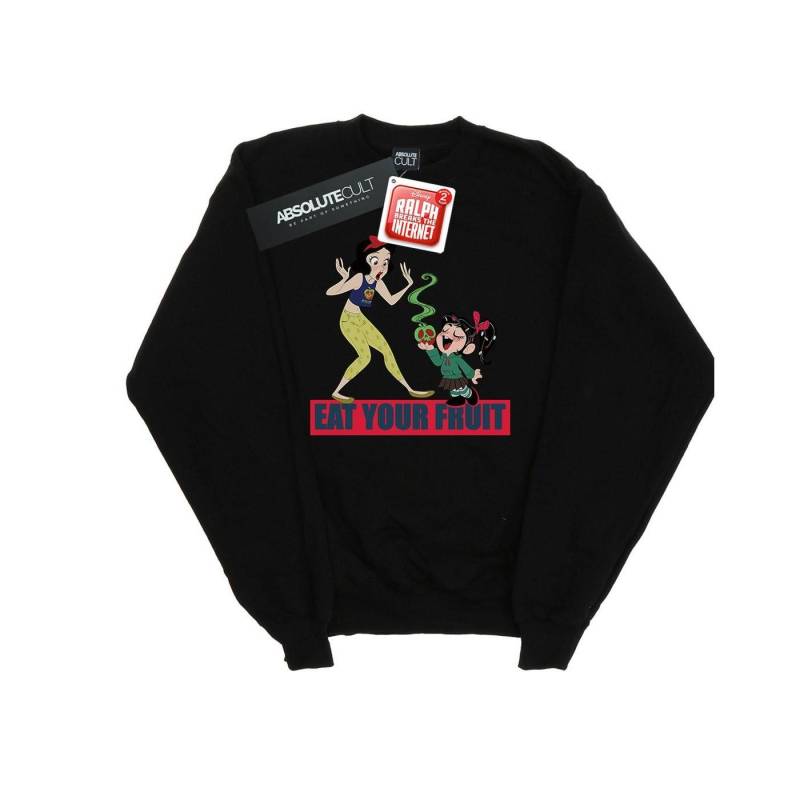 Wreck It Ralph Eat Your Fruit Sweatshirt Damen Schwarz M von Disney