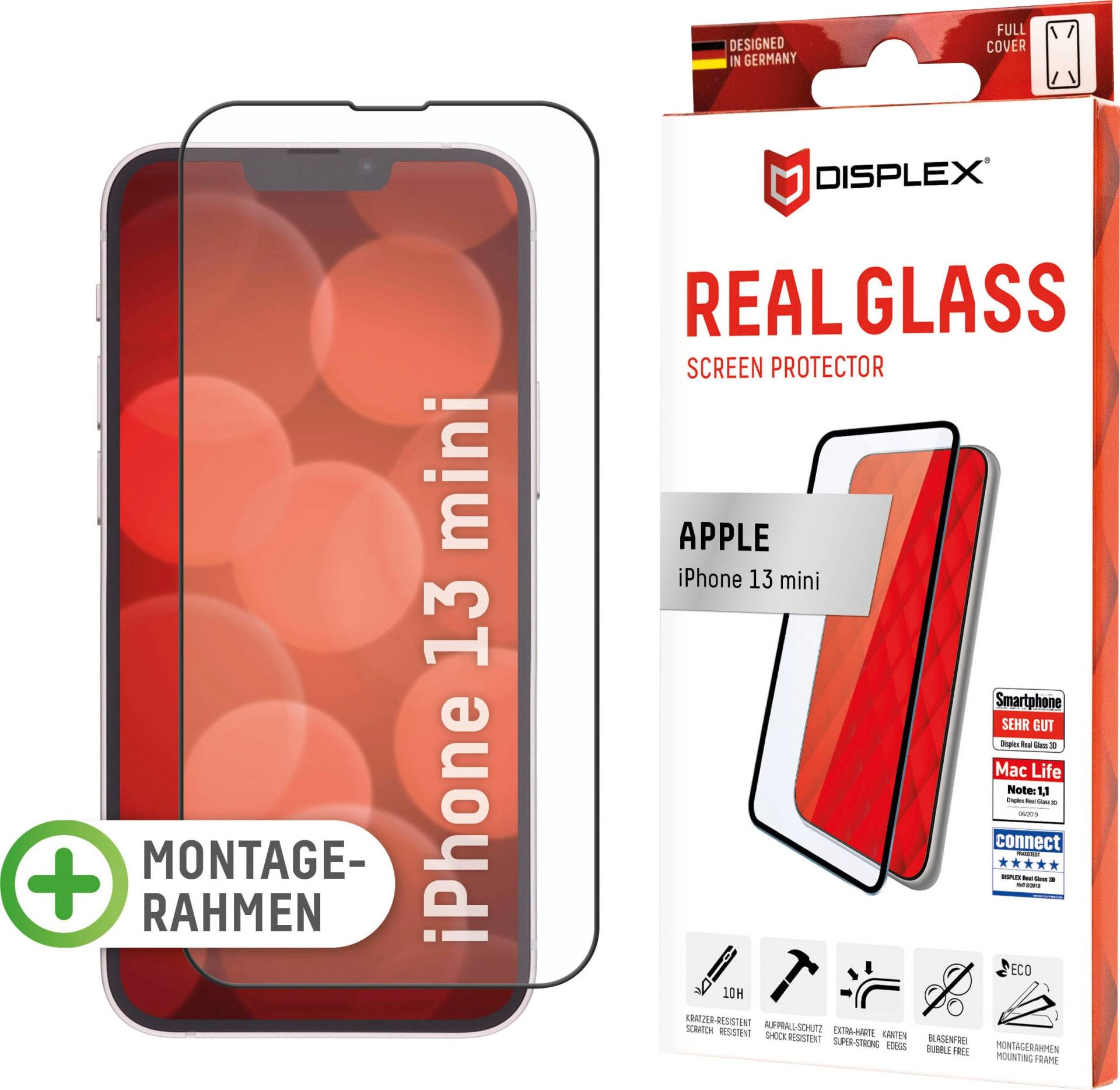 Displex Displayschutzfolie »DISPLEX Full Cover Panzerglas (10H) für Apple iPhone 13 mini« von Displex