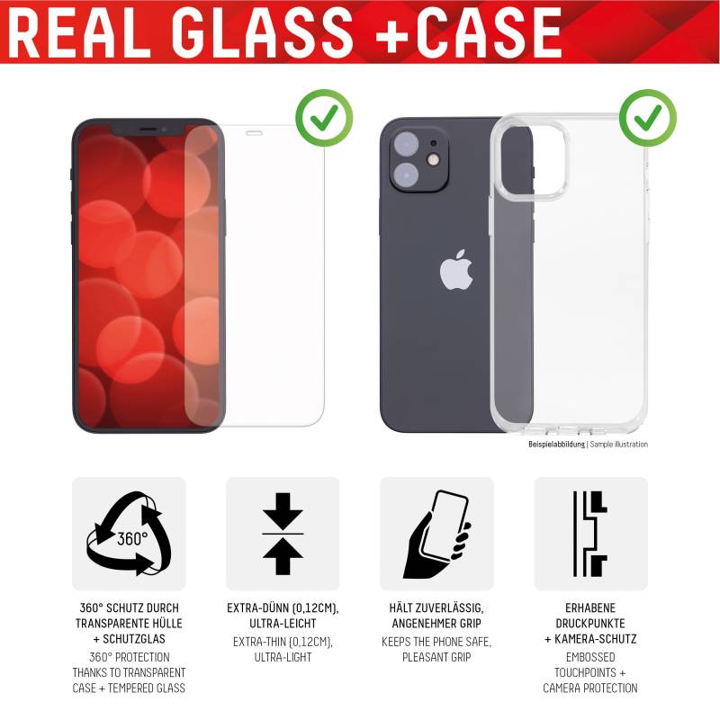 Displex Displayschutzfolie »DISPLEX Real Glass + Case für iPhone 13« von Displex