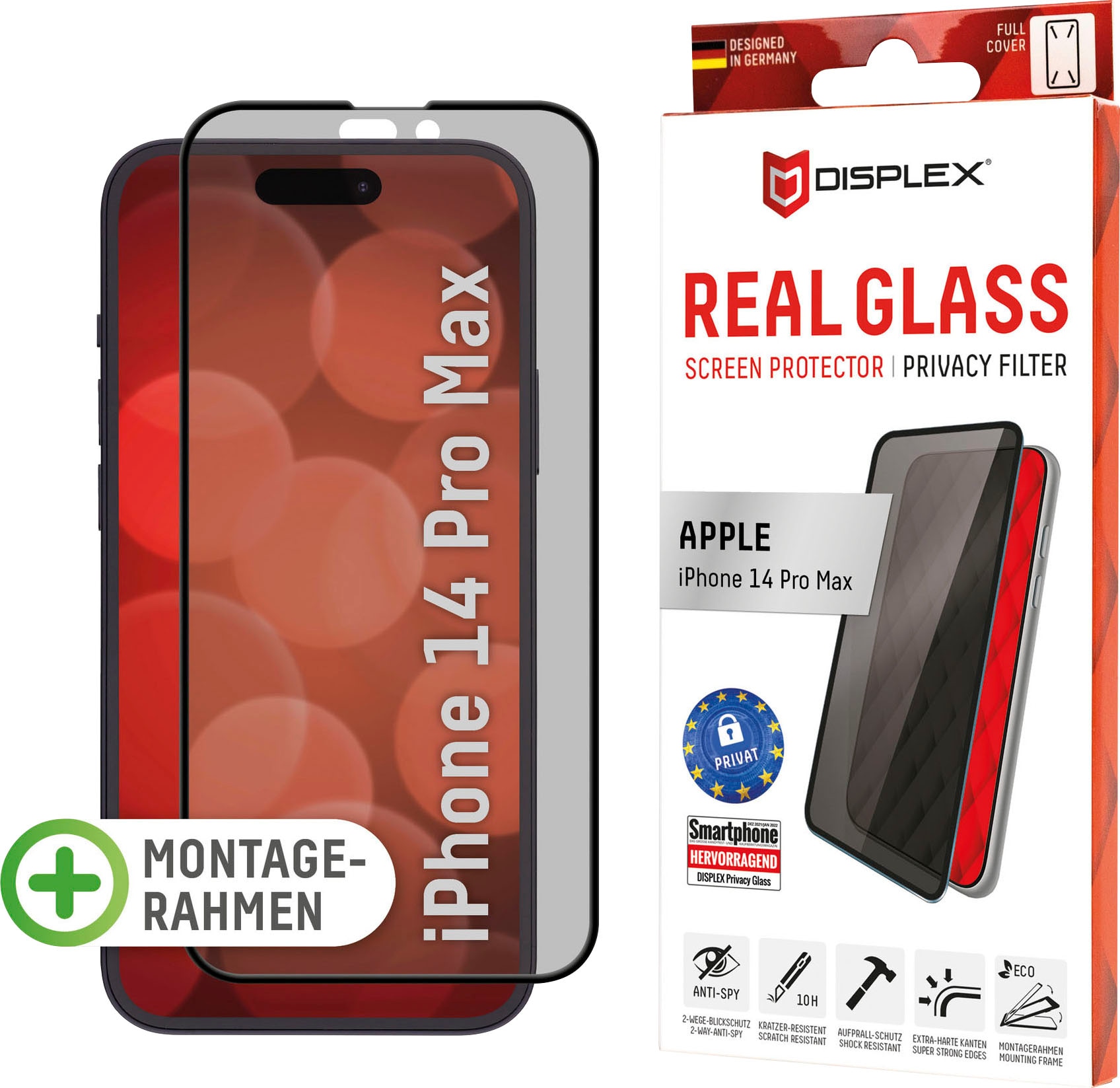 Displex Displayschutzglas »Privacy Glass FC - iPhone 14 Pro Max« von Displex