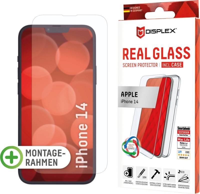 Displex Displayschutzglas »Real Glass + Case - iPhone 14«, für iPhone 14 von Displex