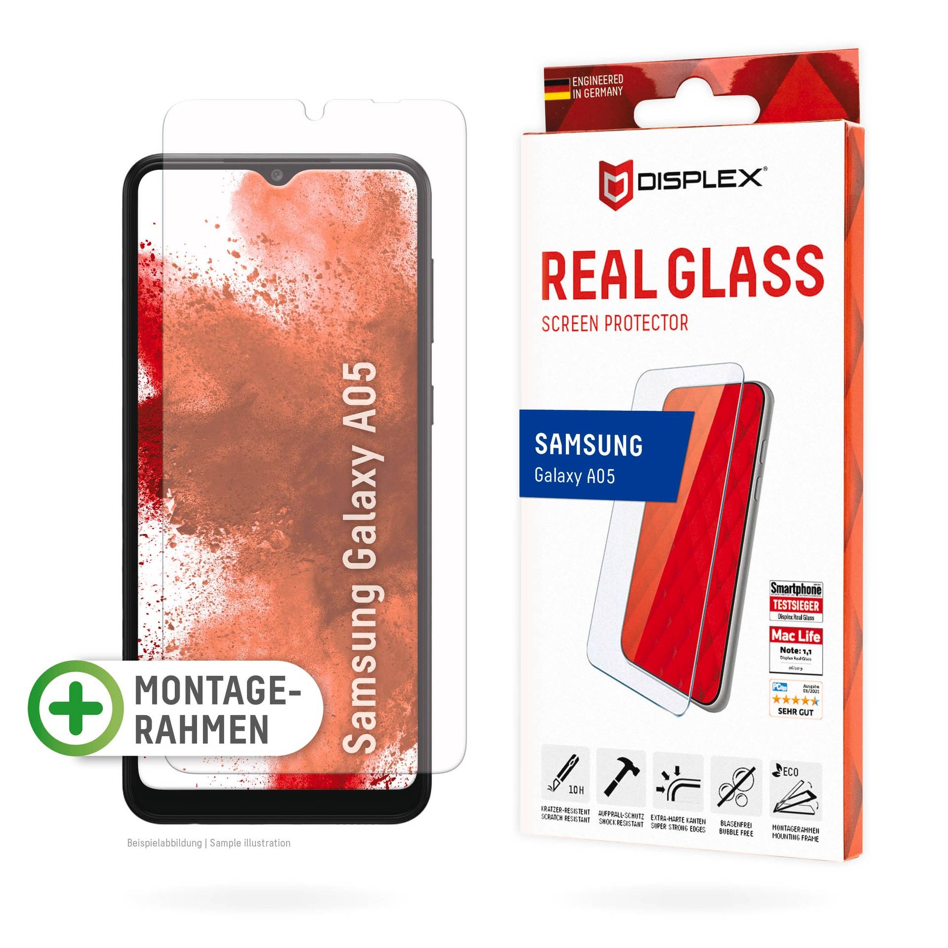 Displex Displayschutzglas »Real Glass«, für Samsung Galaxy A05, Schutzglas von Displex