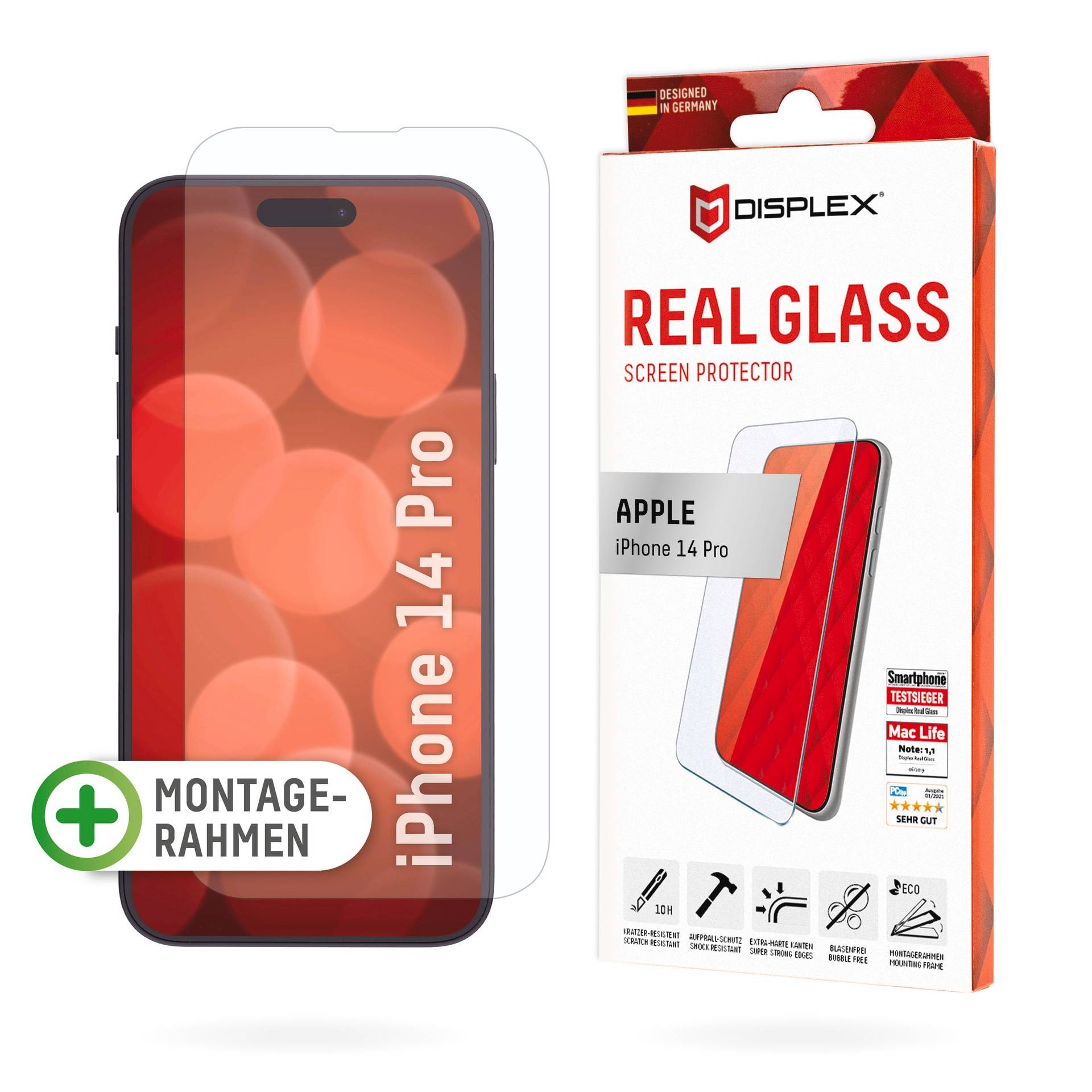 Displex Displayschutzglas »Real Glass - iPhone 14 Pro«, für iPhone 14 Pro von Displex