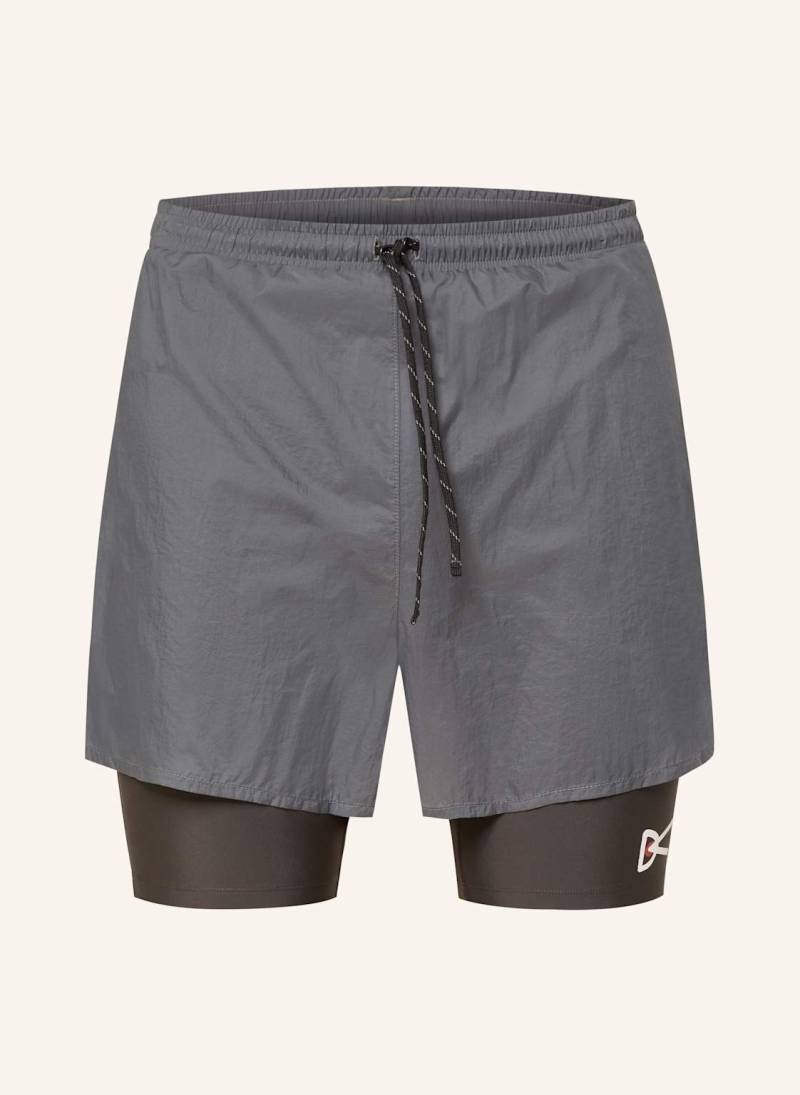 District Vision 2-In-1-Laufshorts grau von District Vision