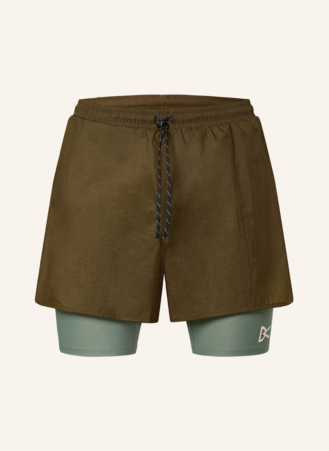 District Vision 2-In-1-Laufshorts gruen von District Vision