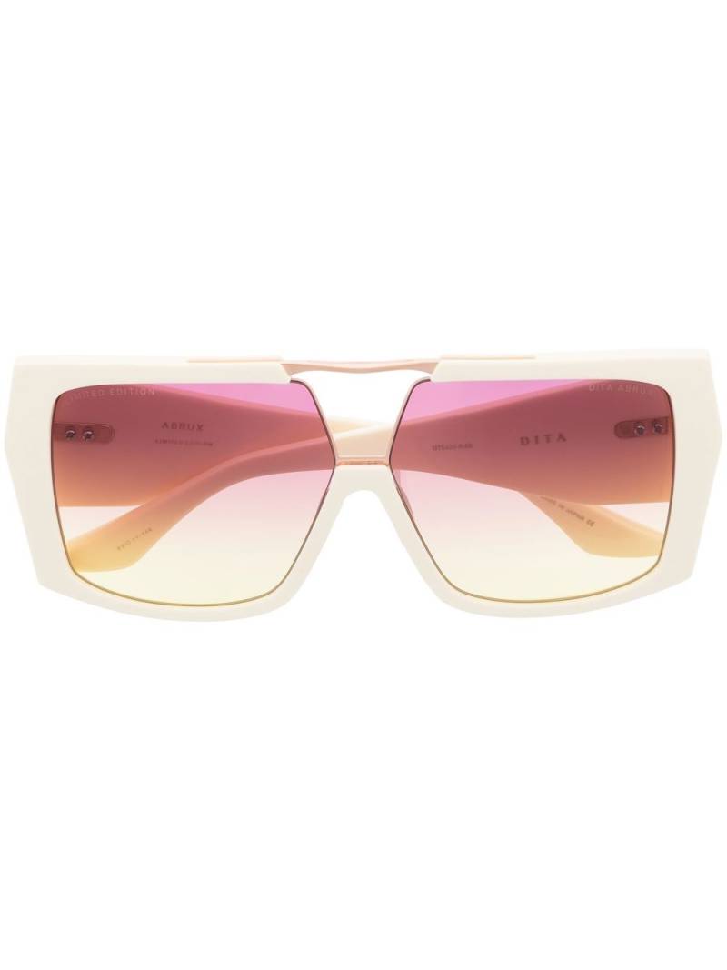 Dita Eyewear Abrux square-frame sunglasses - Neutrals von Dita Eyewear