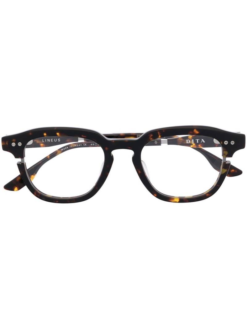 Dita Eyewear Lineus square-frame glasses - Brown von Dita Eyewear