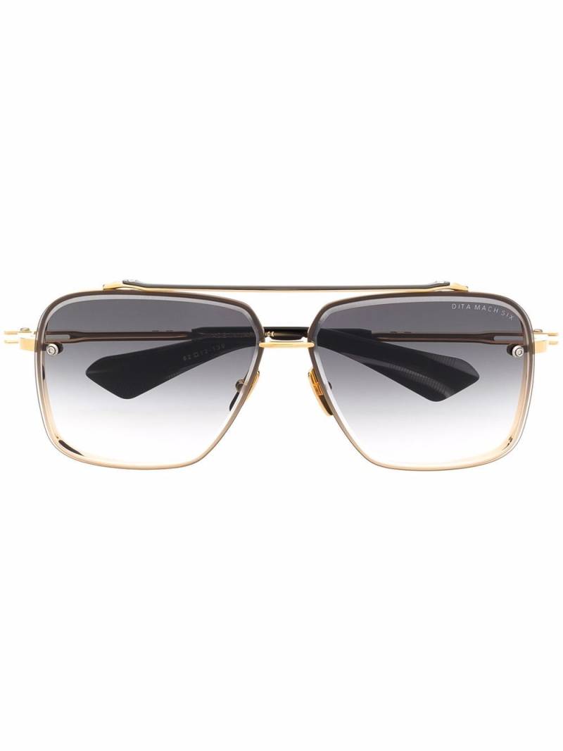 Dita Eyewear Mach 6 pilot sunglasses - Gold von Dita Eyewear