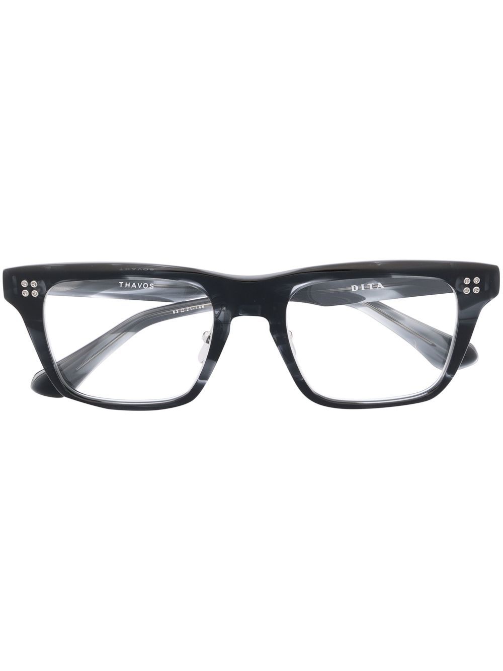 Dita Eyewear Thavos rectangle-frame glasses - Black von Dita Eyewear