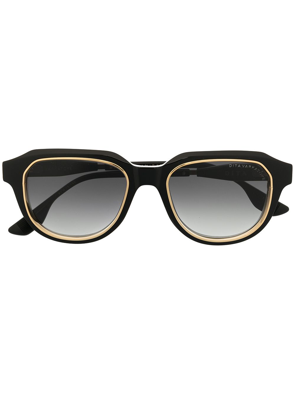 Dita Eyewear gold-rimmed tortoiseshell frames - Black von Dita Eyewear