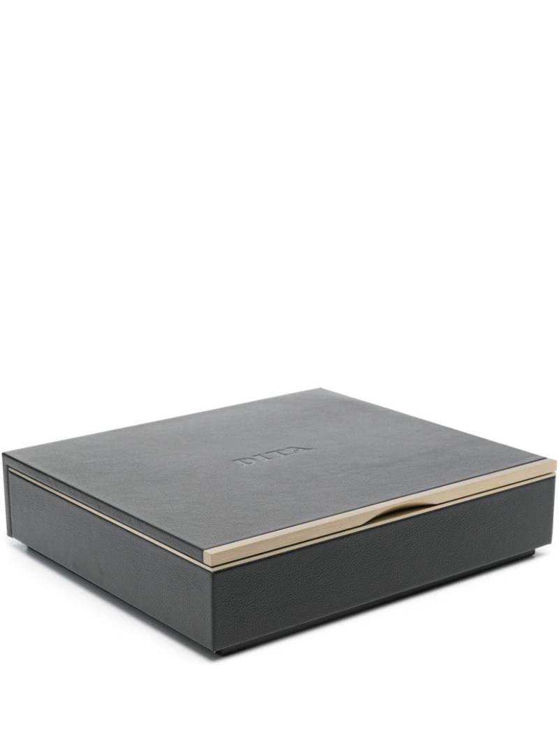 Dita Eyewear logo-debossed leather box - Black von Dita Eyewear