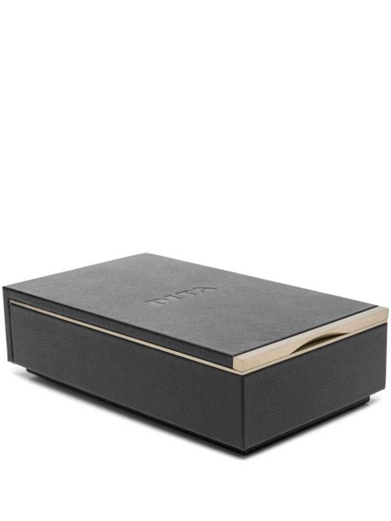 Dita Eyewear logo-debossed leather box - Black von Dita Eyewear