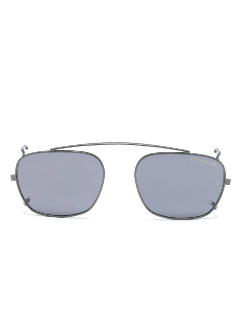 Dita Eyewear logo-engraved square-frame sunglasses - Grey von Dita Eyewear