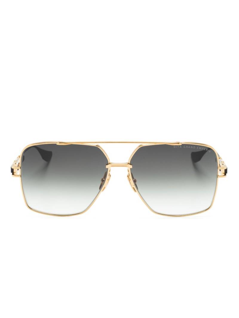 Dita Eyewear logo-print square-frame sunglasses - Gold von Dita Eyewear