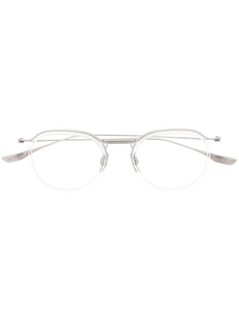 Dita Eyewear oval frame glasses - Silver von Dita Eyewear