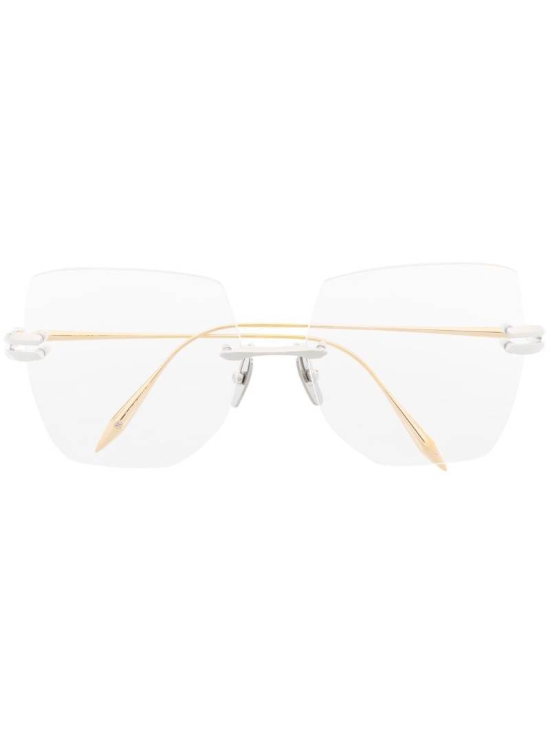 Dita Eyewear oversized square-frame glasses - Gold von Dita Eyewear