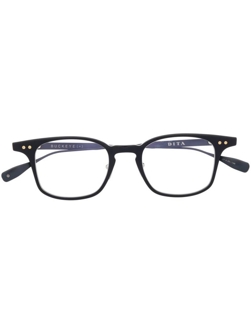 Dita Eyewear rectangular-frame design glasses - Blue von Dita Eyewear