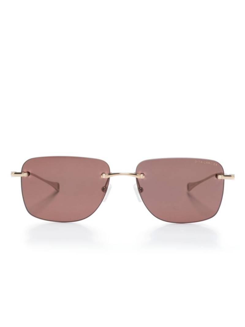 Dita Eyewear rimless square-frame sunglasses - Gold von Dita Eyewear