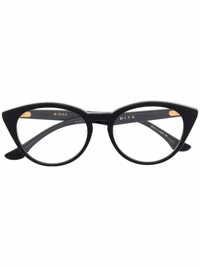 Dita Eyewear round-frame glasses - Black von Dita Eyewear