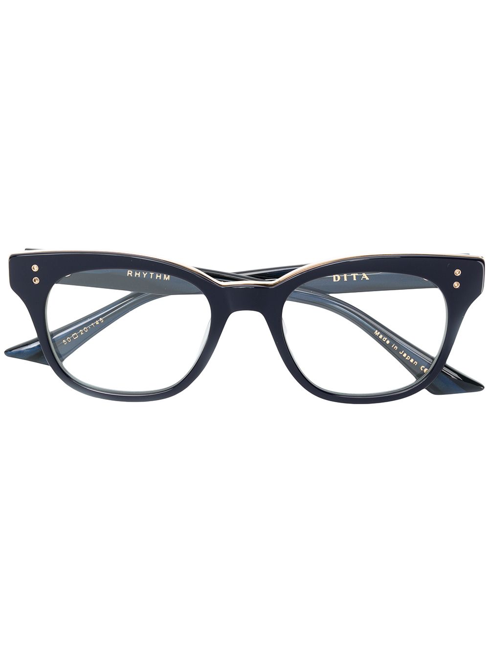 Dita Eyewear square frame glasses - Blue von Dita Eyewear