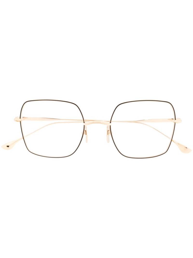 Dita Eyewear square frame glasses - Gold von Dita Eyewear