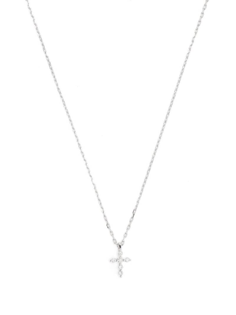 Djula 18kt white gold big cross diamond necklace - Silver von Djula