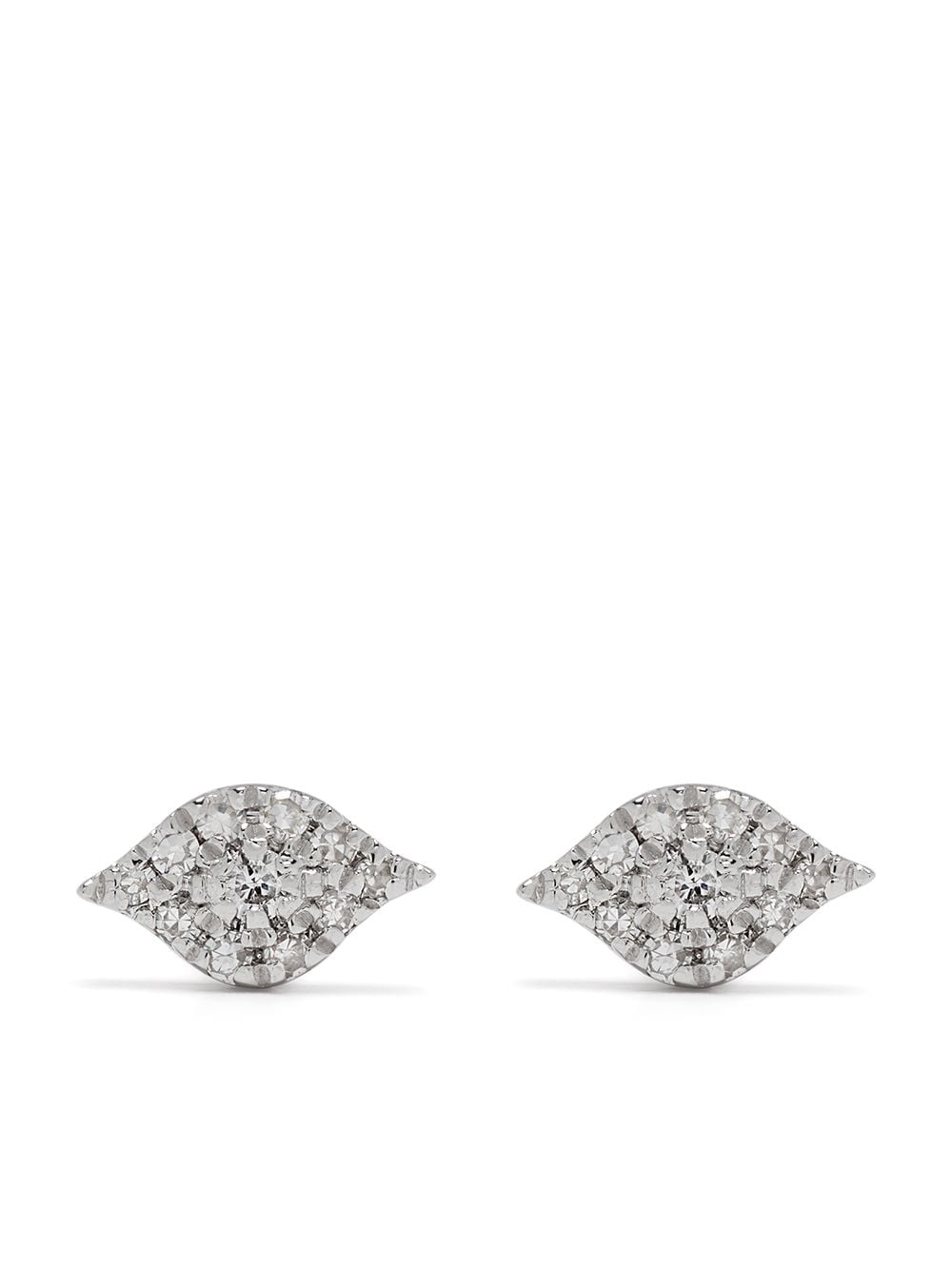 Djula 18kt white gold diamond Eye earrings - Silver von Djula