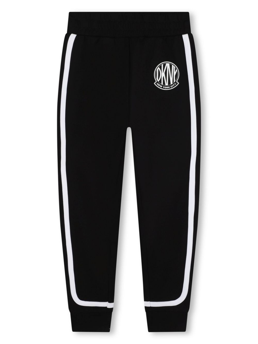 Dkny Kids Milano logo-patch stripe-detail track pants - Black von Dkny Kids