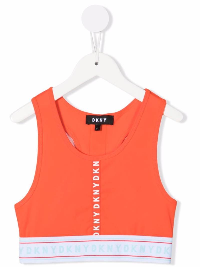 Dkny Kids TEEN logo-print sports bra - Orange von Dkny Kids