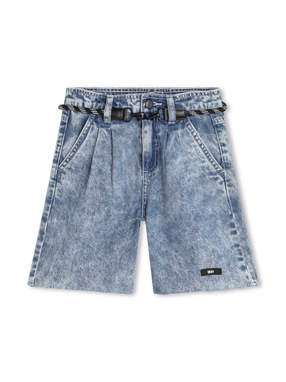 Dkny Kids acid-wash denim shorts - Blue von Dkny Kids