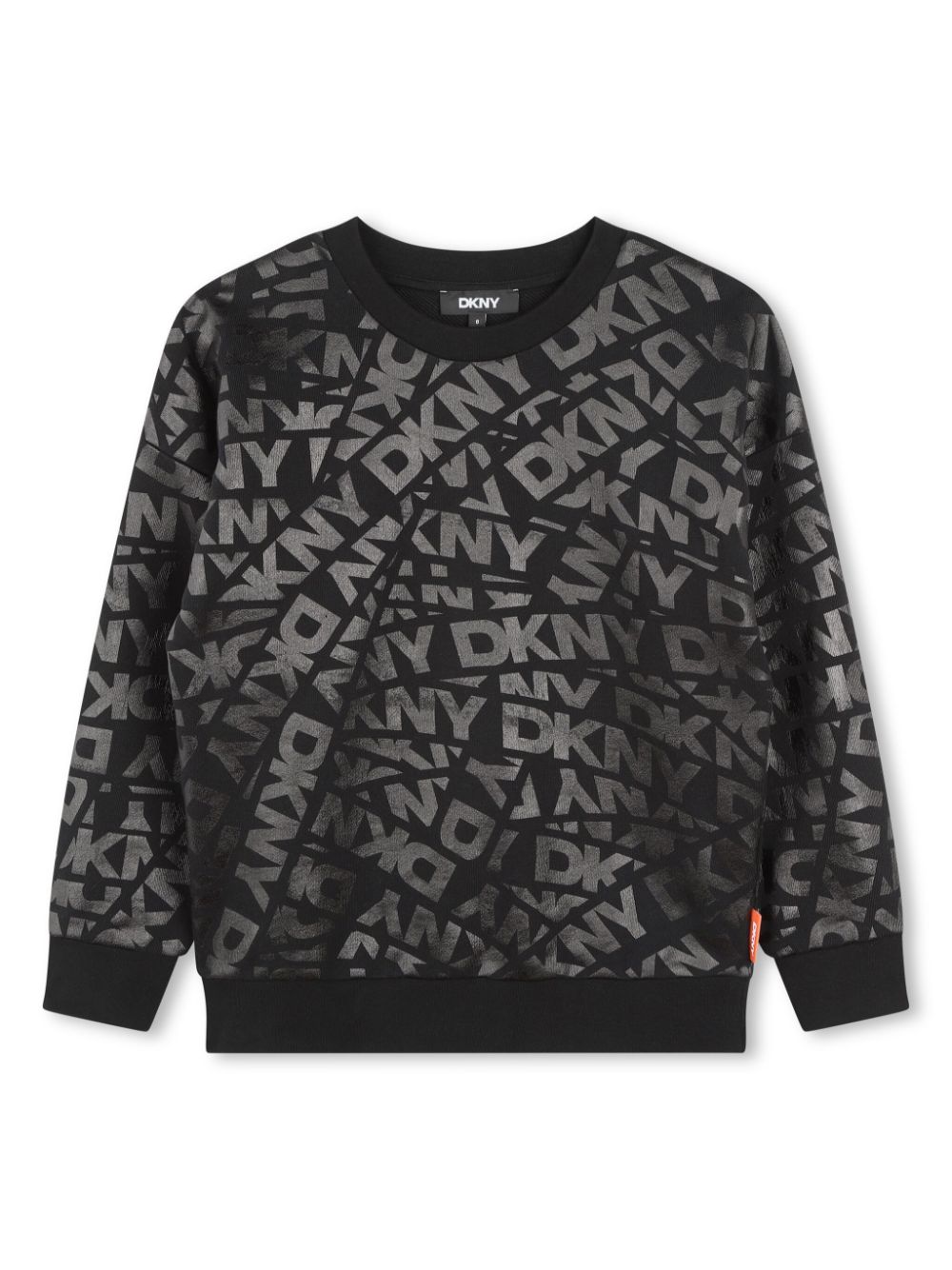 Dkny Kids all-over logo-tape cotton sweatshirt - Black von Dkny Kids