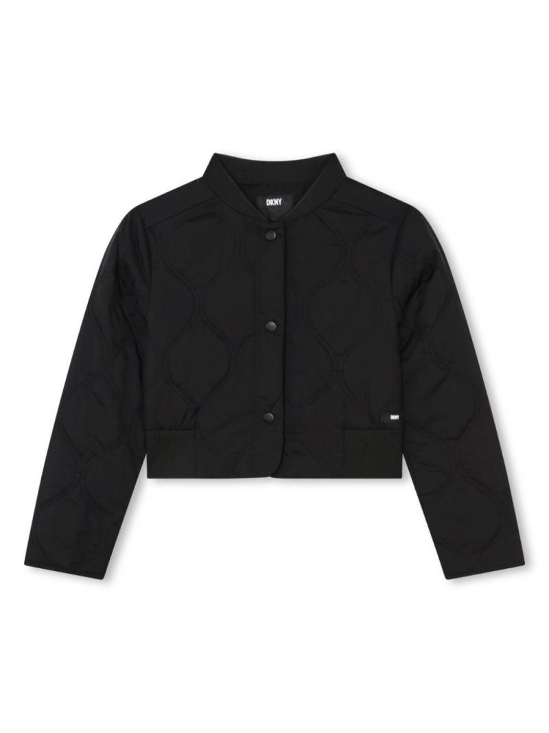 Dkny Kids band-collar buttoned padded jacket - Black von Dkny Kids