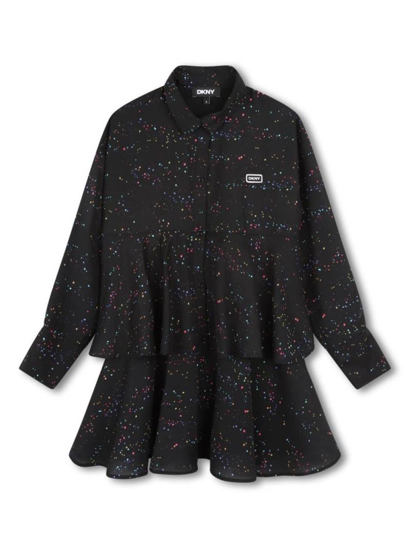 Dkny Kids layered space-print dress - Black von Dkny Kids