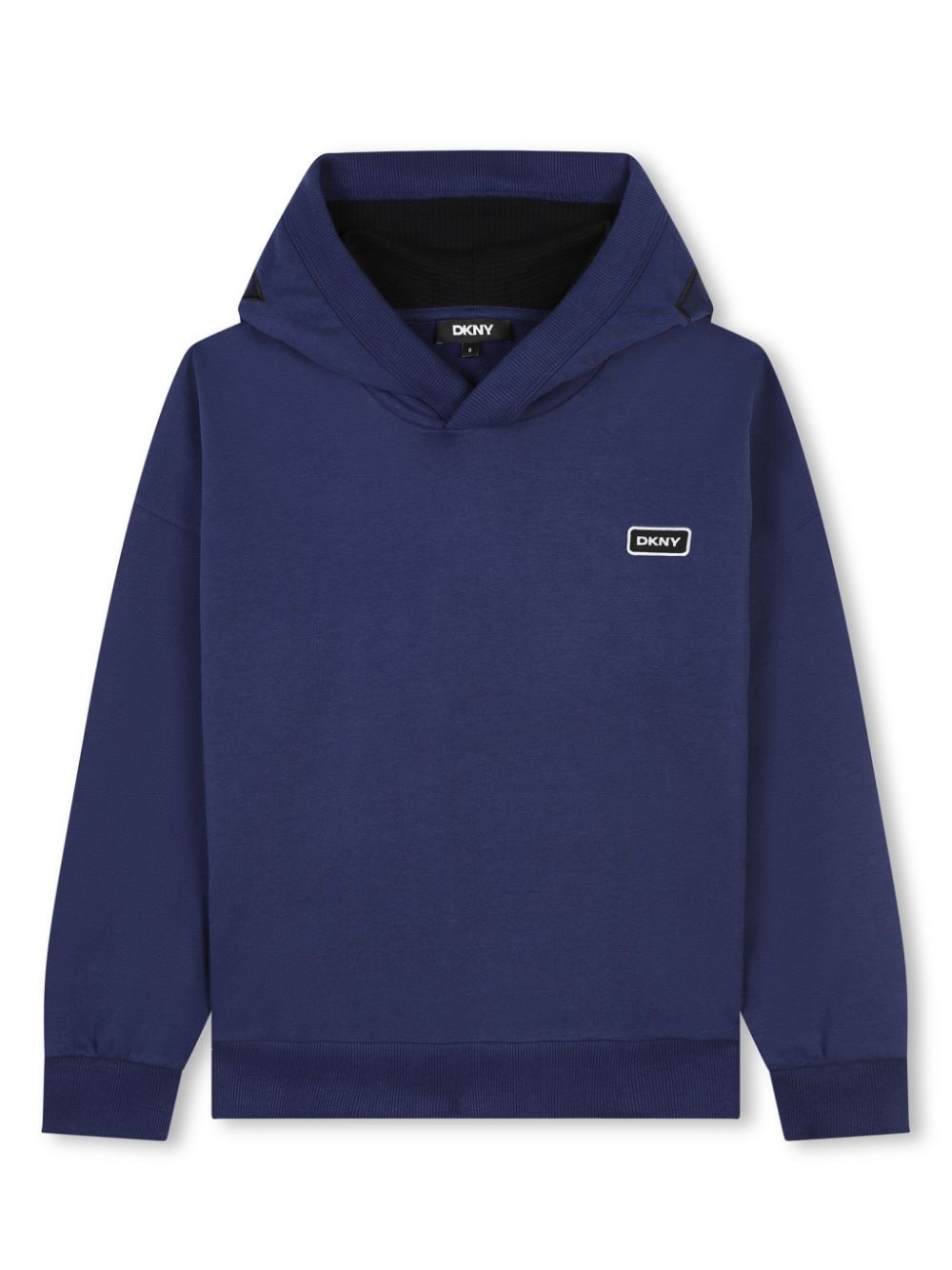 Dkny Kids logo-embroidered cotton hooded sweatshirt - Blue von Dkny Kids