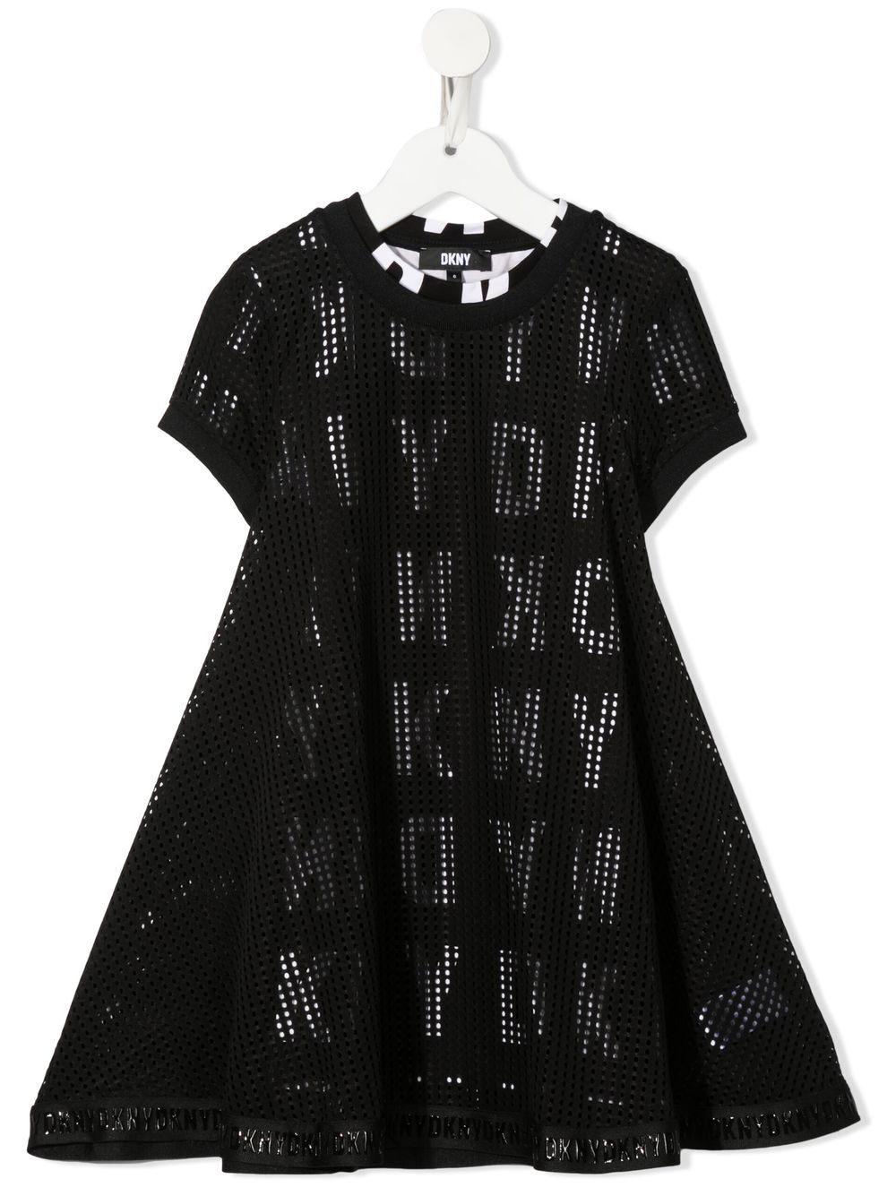 Dkny Kids logo-mania reversible dress - Black von Dkny Kids