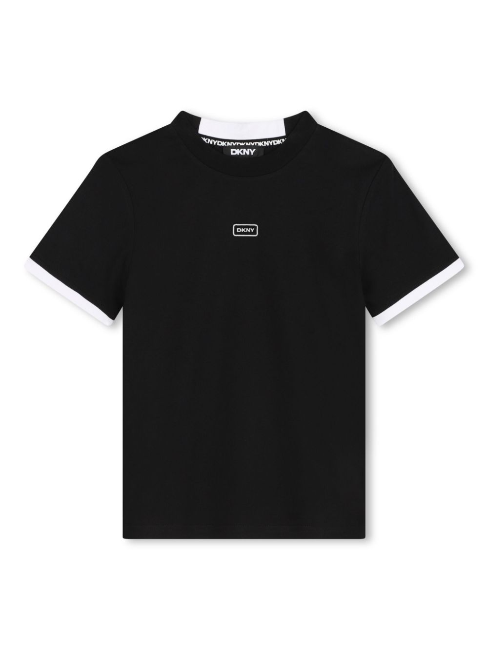 Dkny Kids logo-patch cotton T-shirt - Black von Dkny Kids