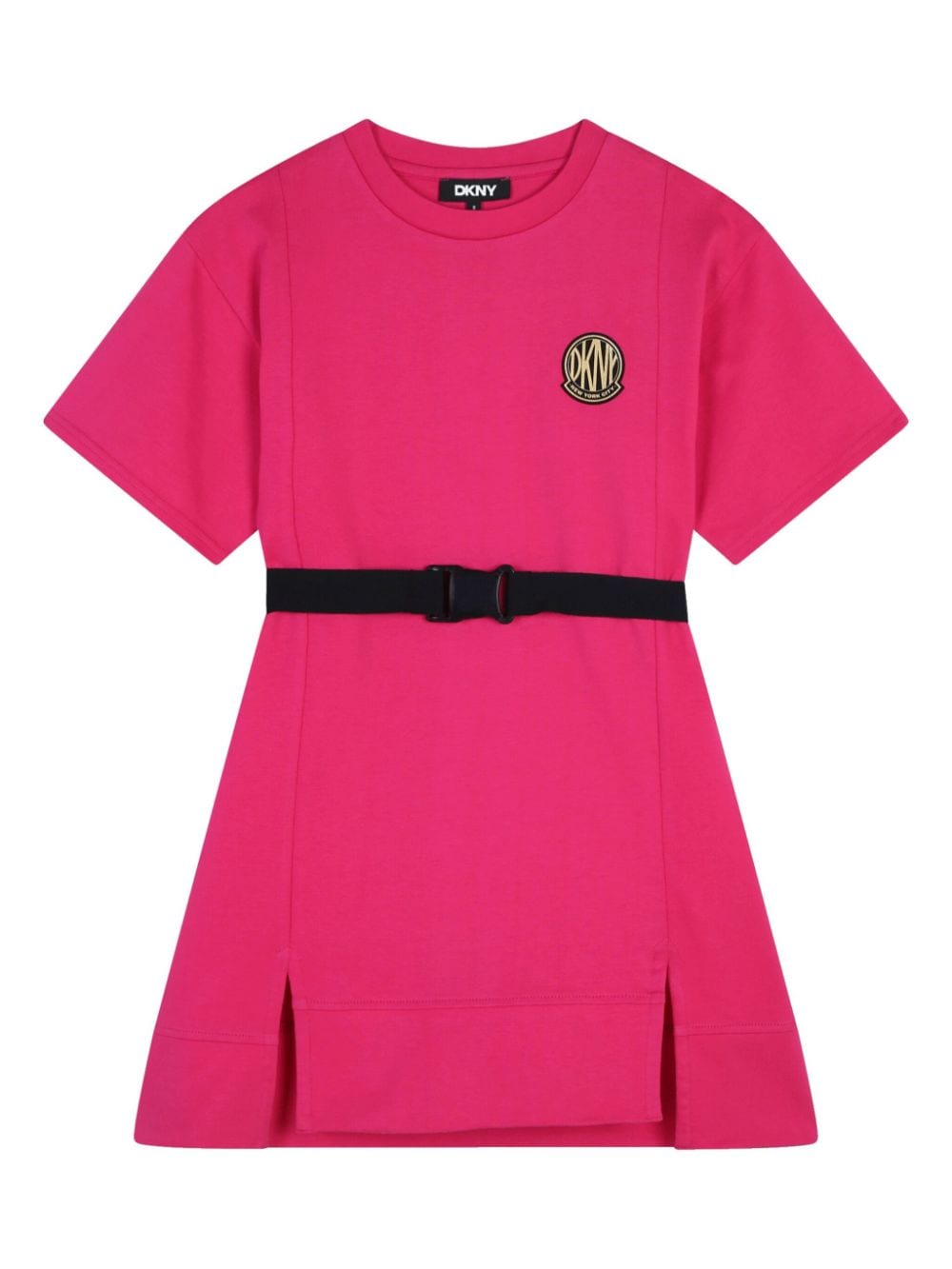 Dkny Kids logo-patch cotton dress - Pink von Dkny Kids