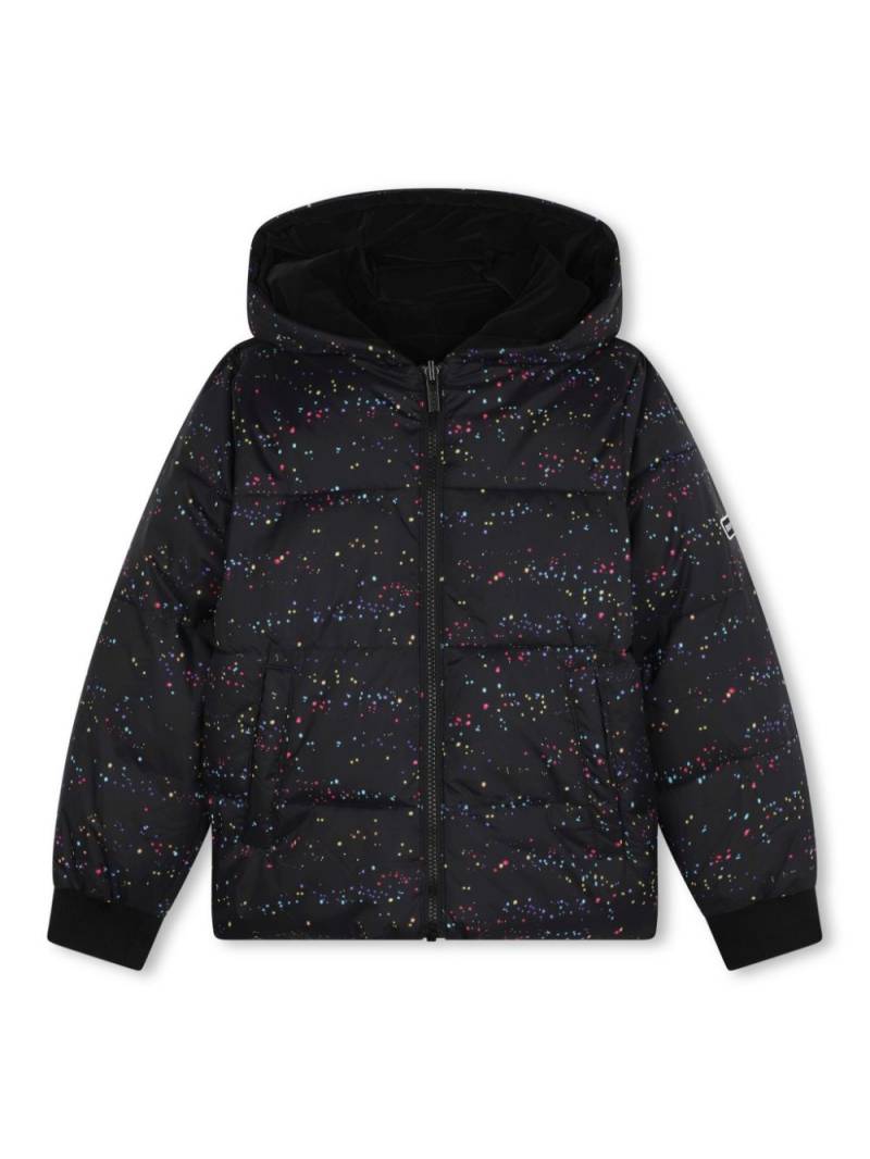 Dkny Kids logo-patch reversible puffer jacket - Black von Dkny Kids