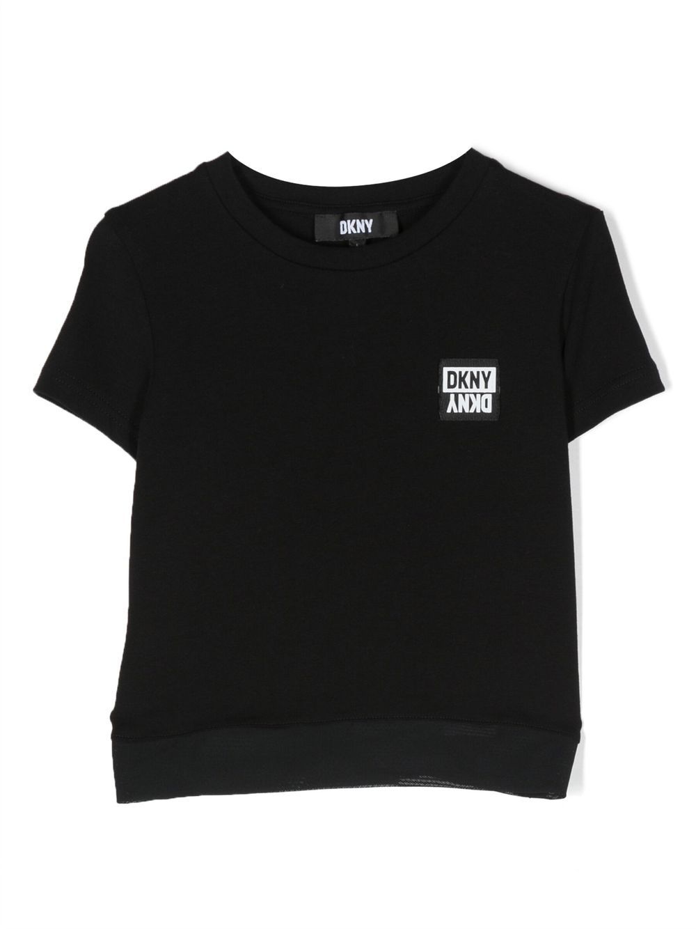 Dkny Kids logo patch short-sleeve T-shirt - Black von Dkny Kids