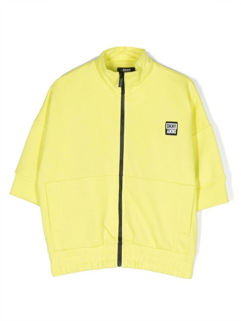 Dkny Kids logo patch short-sleeve jacket - Yellow von Dkny Kids