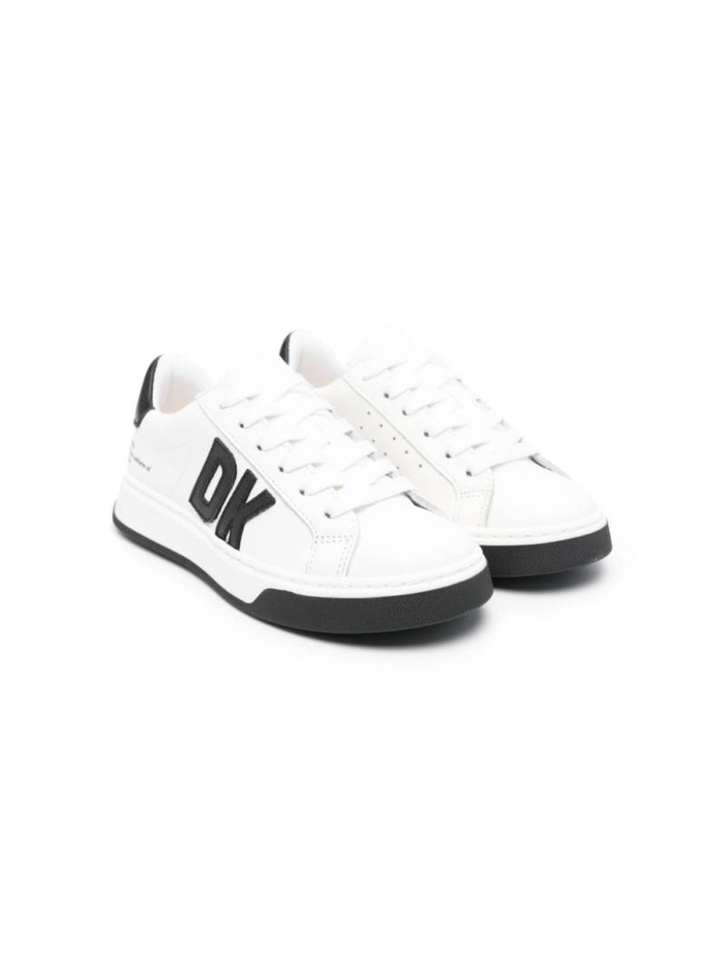 Dkny Kids logo-patches leather sneakers - White von Dkny Kids