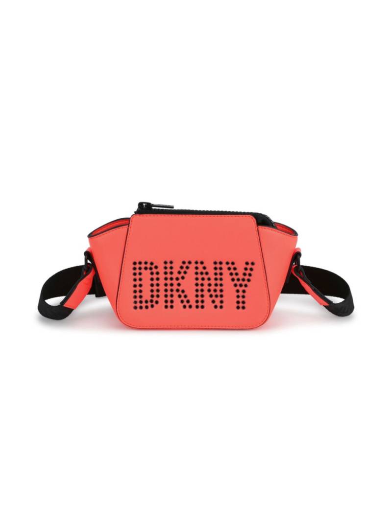 Dkny Kids logo-perforated zipped crossbody bag - Pink von Dkny Kids