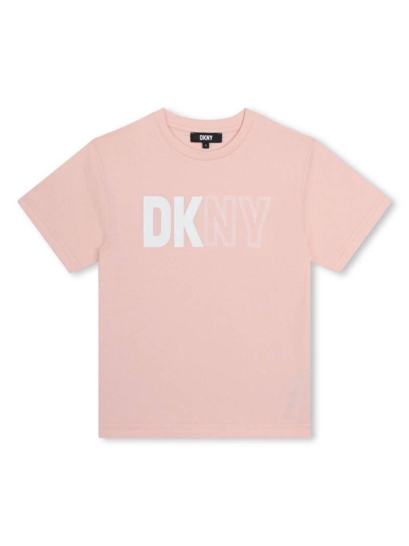 Dkny Kids logo-print cotton T-shirt - Pink von Dkny Kids