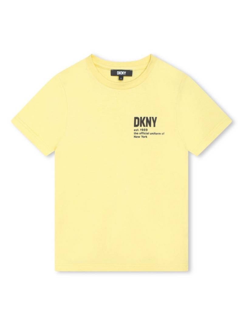 Dkny Kids logo-print cotton T-shirt - Yellow von Dkny Kids