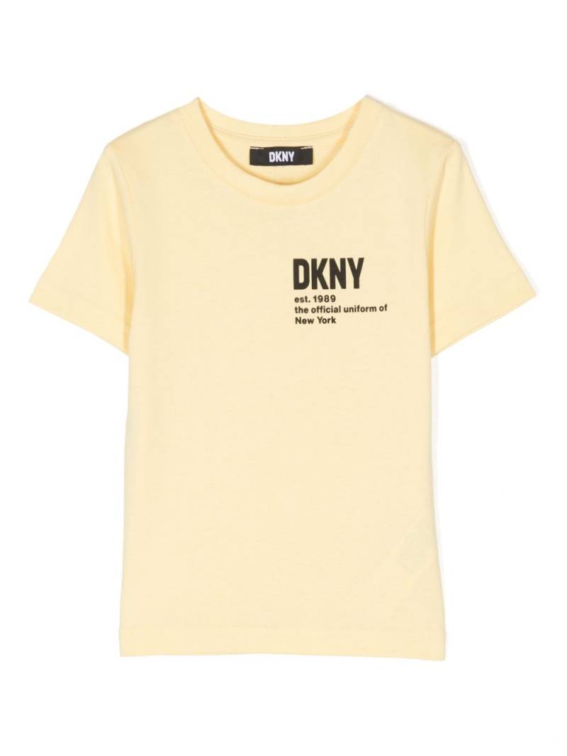 Dkny Kids logo-print cotton T-shirt - Yellow von Dkny Kids