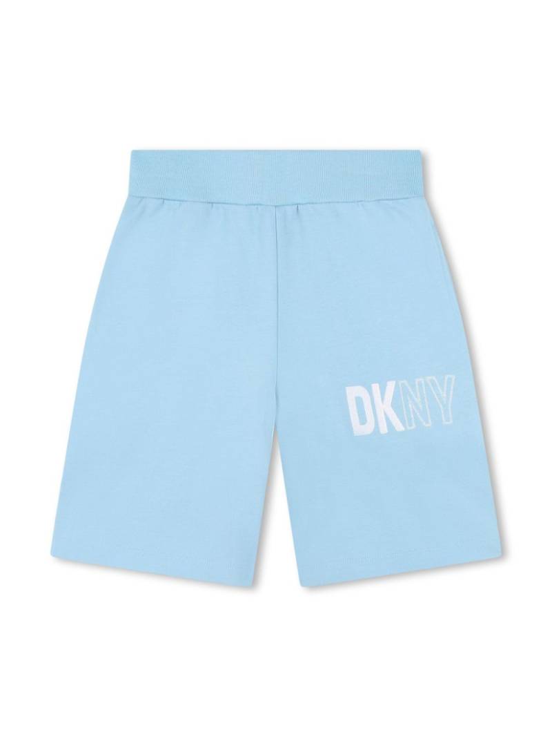 Dkny Kids logo-print cotton shorts - Blue von Dkny Kids